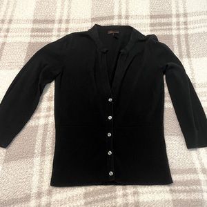 Black button down cardigan. Size M. EUC. Sofia Vergara